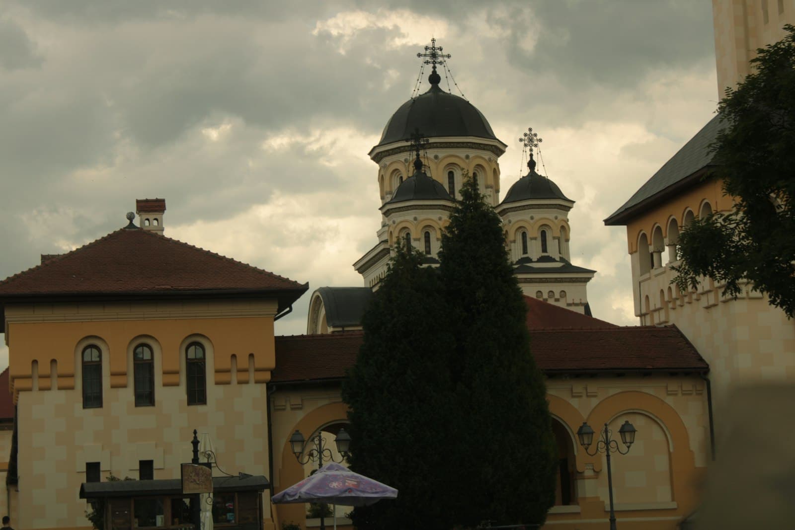 Alba Iulia — a large building with two towers and a cross on top