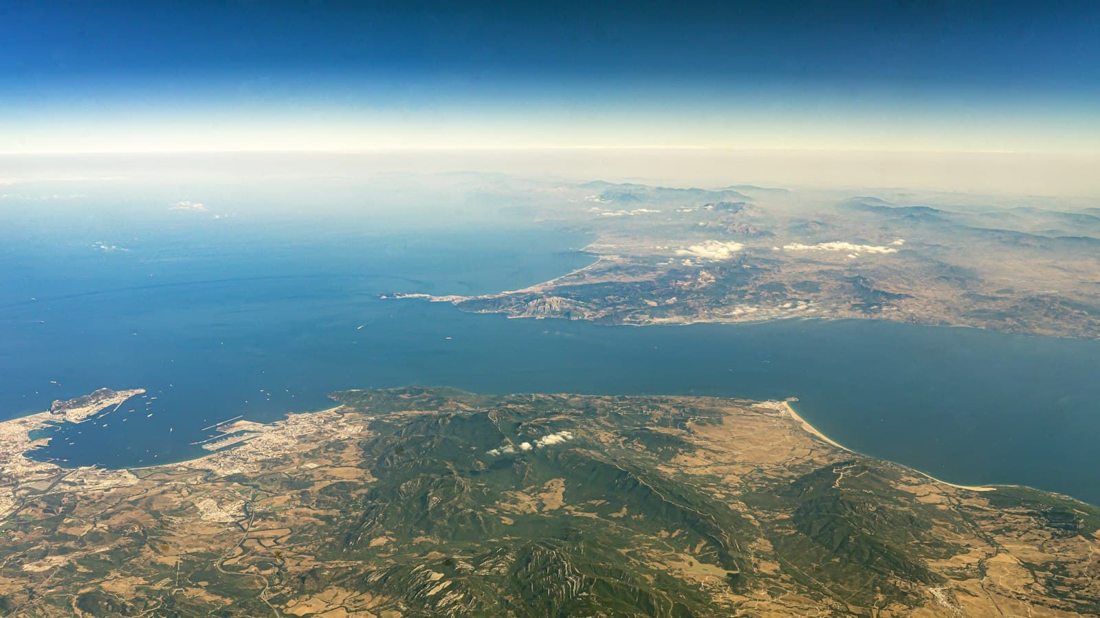 Algeciras — a view of a mountain range and a body of water