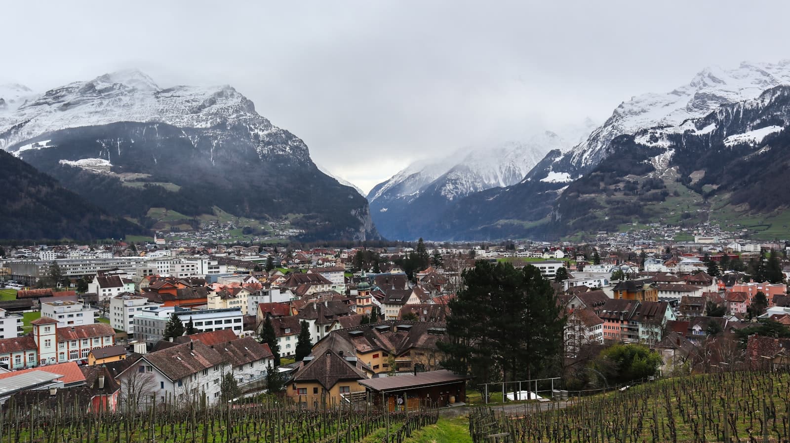 Altdorf — a view of a town with mountains in the background