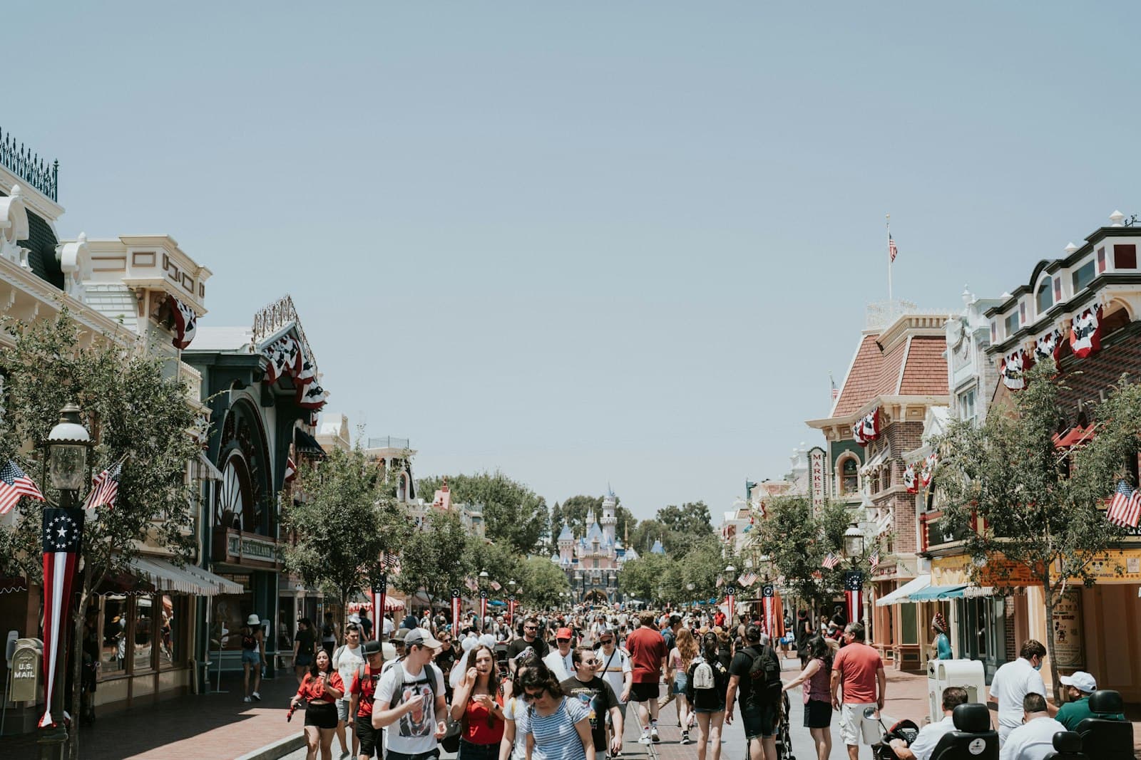 Anaheim — people walking on street near building during daytime