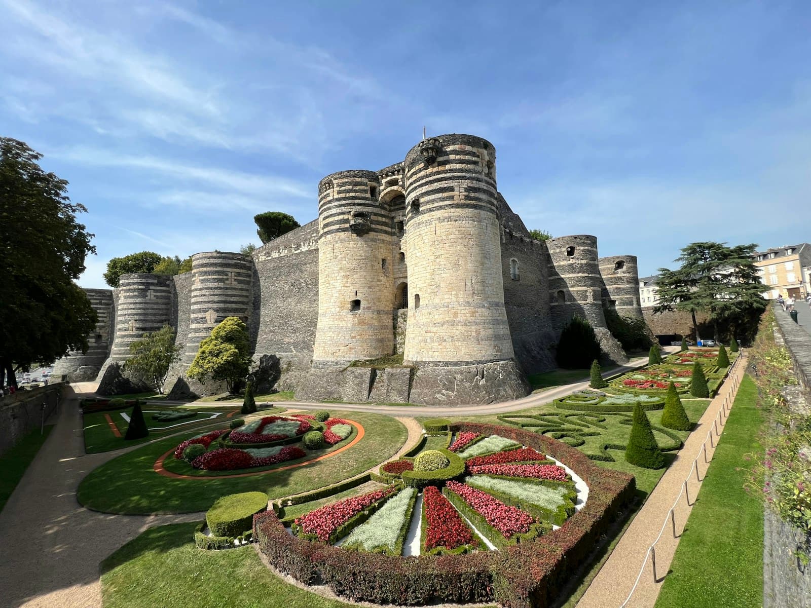 Angers — a castle with a garden in front