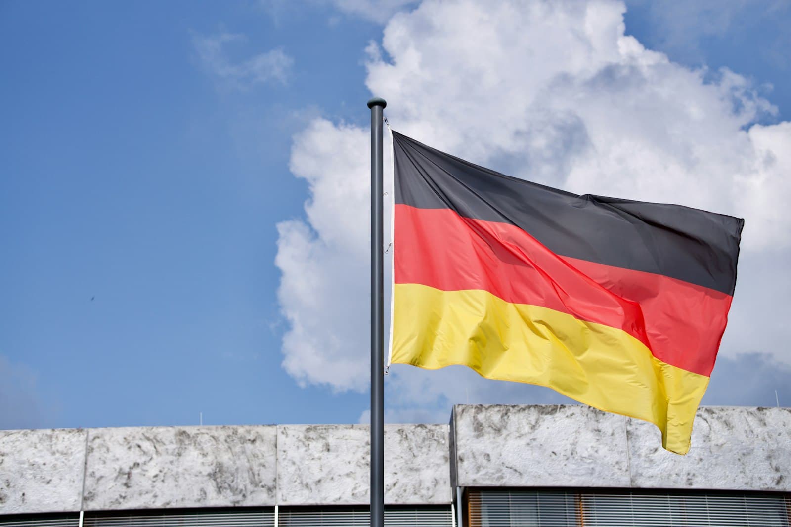 Anklam — a flag on a pole