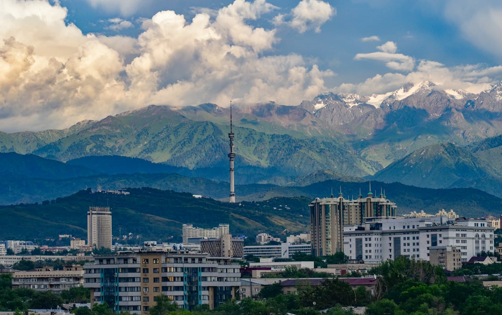 Astana — a city with a mountain in the background