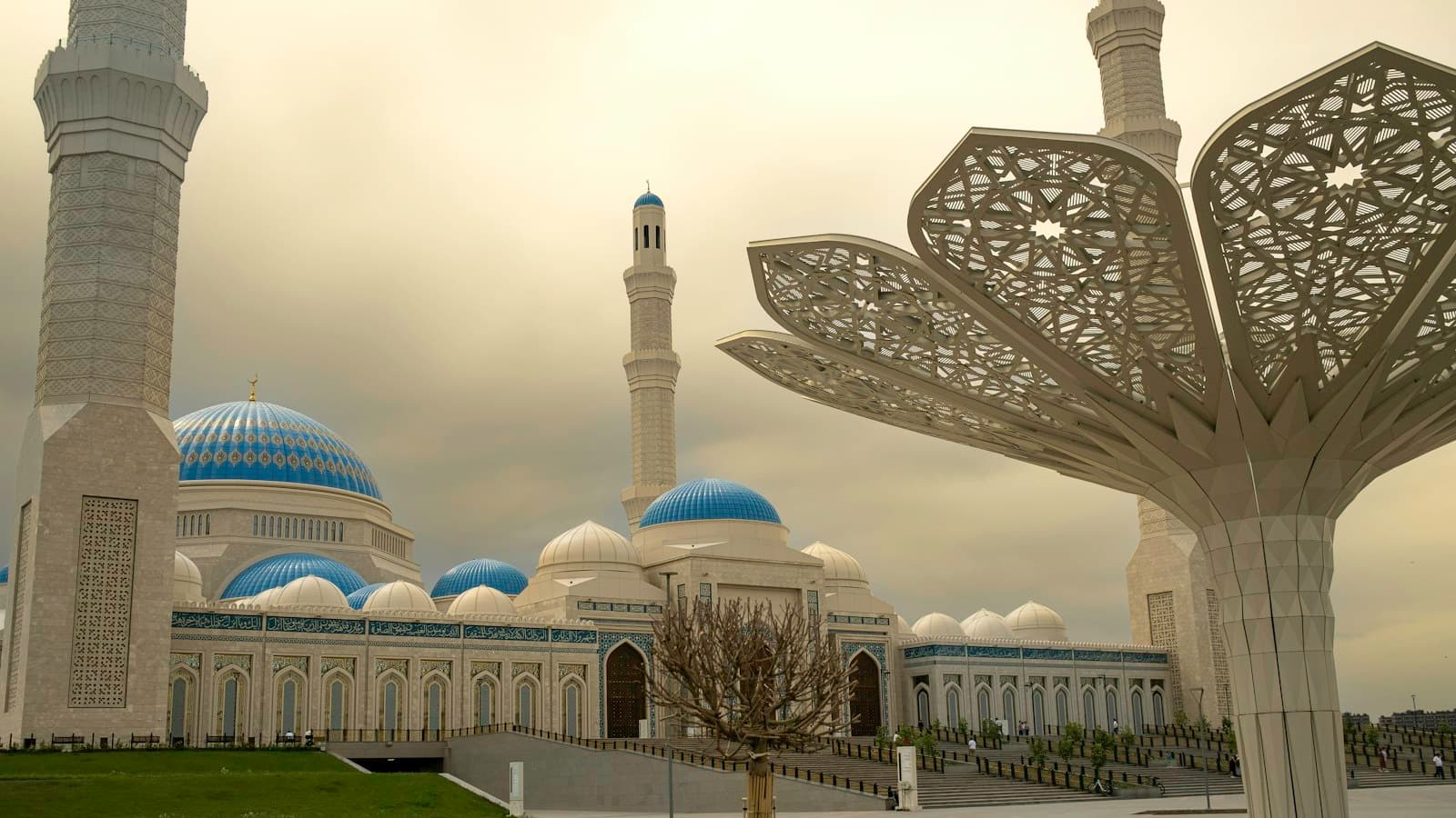 Astana — a large white building with a blue dome