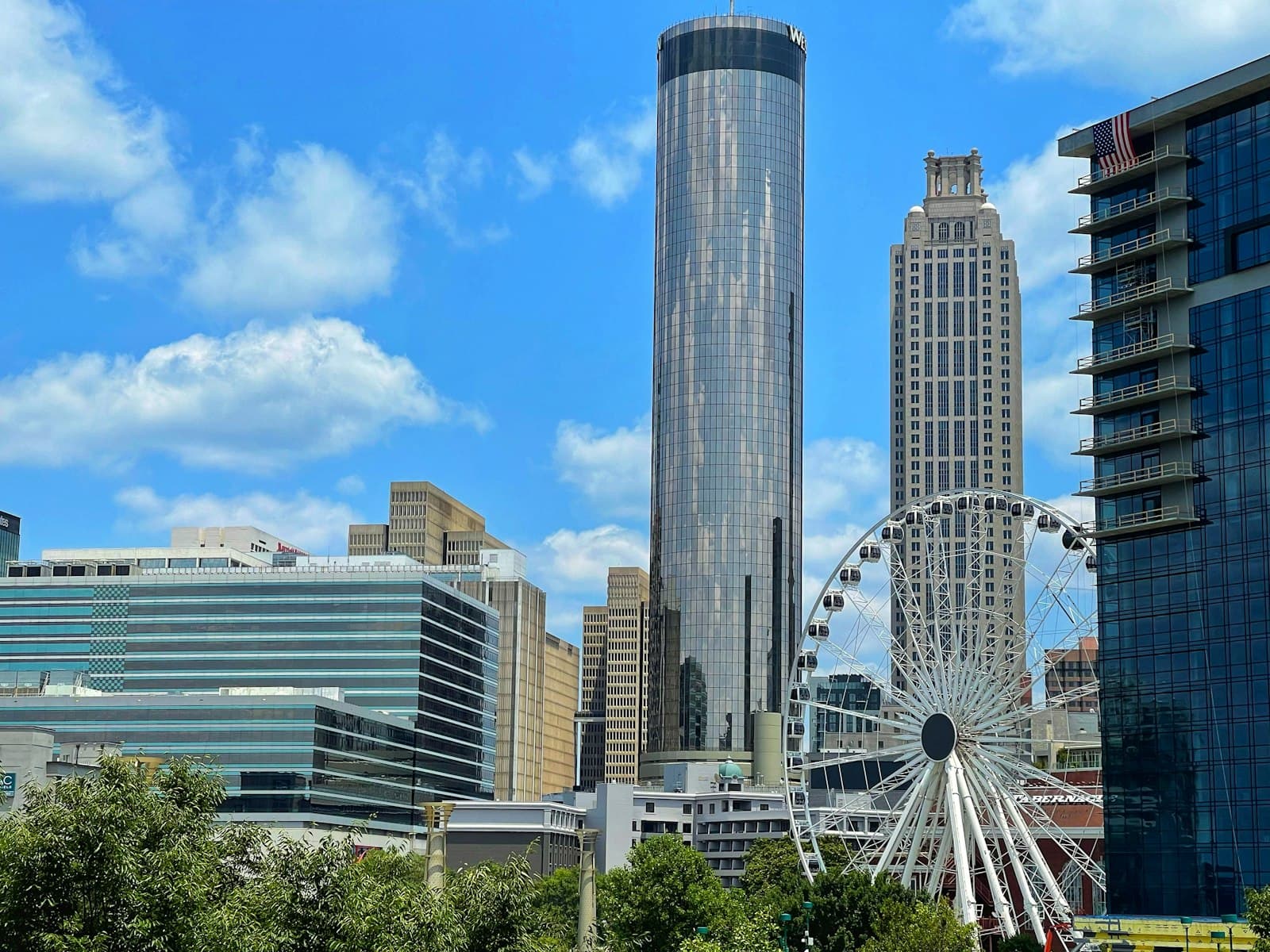Atlanta — white ferris wheel near city buildings during daytime