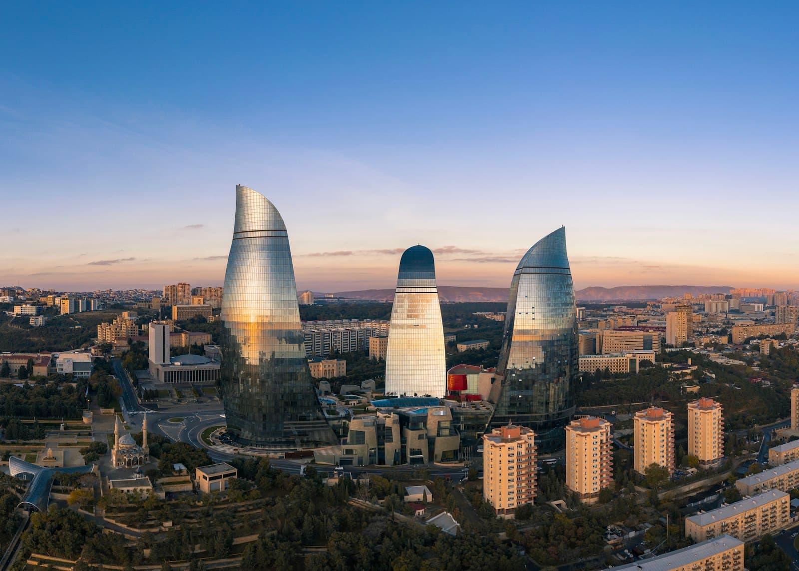 Baku — city skyline under blue sky during daytime