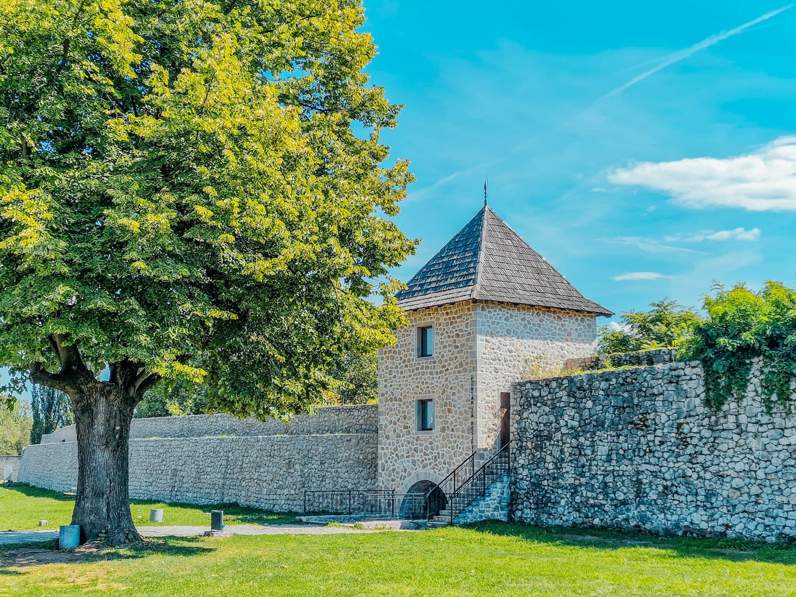 Banja Luka — a stone building with a steeple