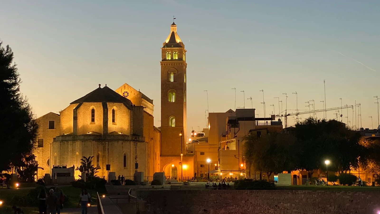 Barletta — a tall clock tower towering over a city