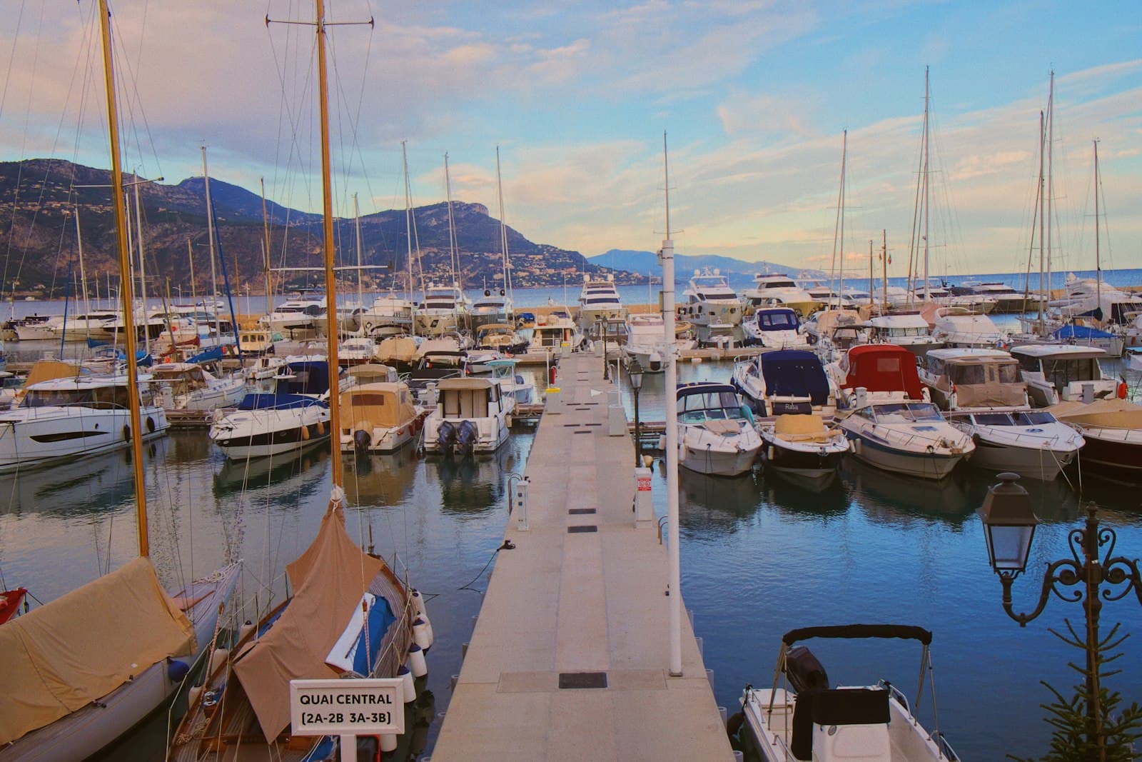 Beaulieu-sur-Mer — a marina filled with lots of boats under a cloudy sky