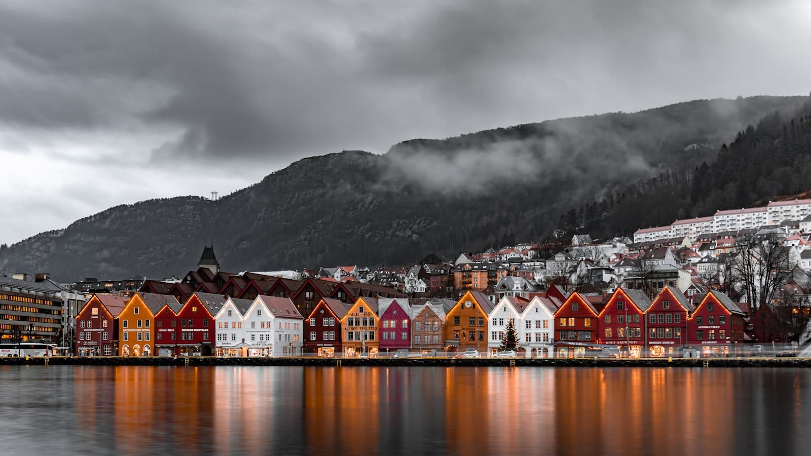 Bergen — panorama city view