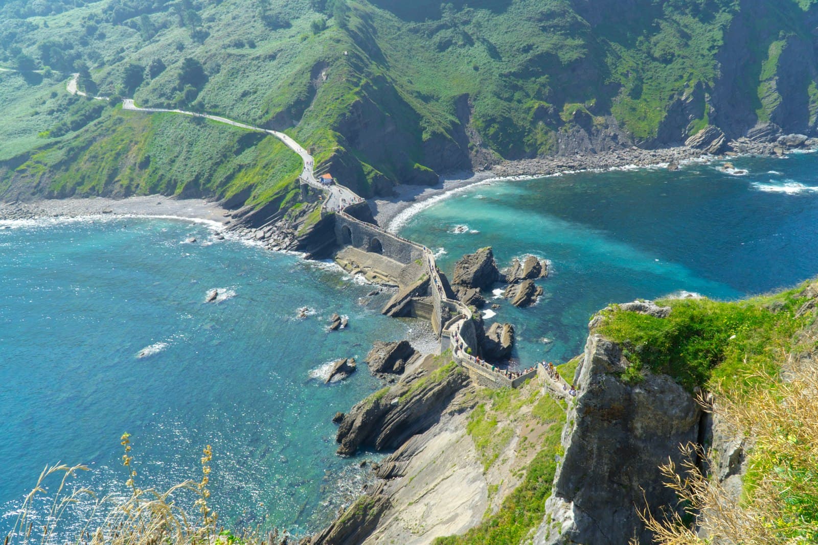 Bermeo — aerial photo of dam during daytime