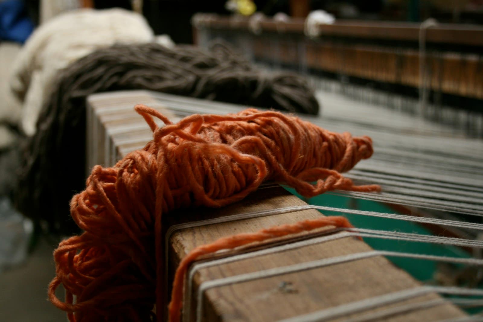 Bernal — a close up of yarn on a conveyor belt