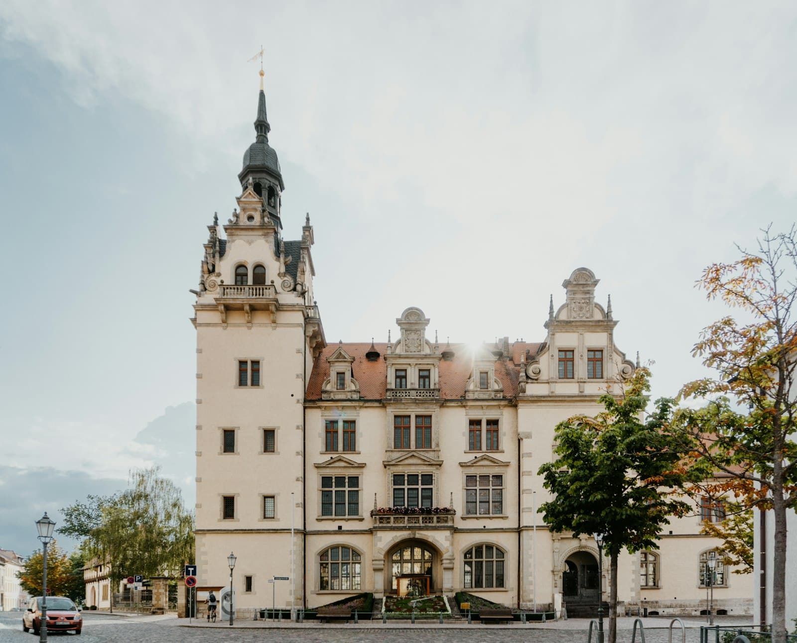Bernburg — white and brown concrete building under white sky during daytime