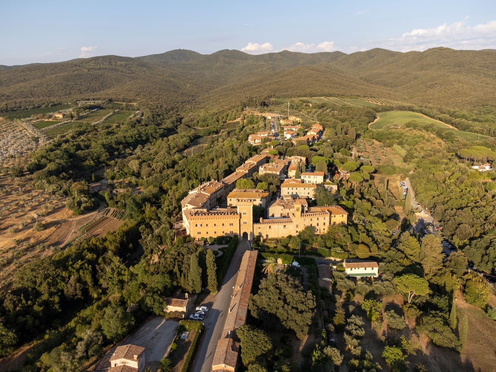 Bolgheri — a large building on a hill