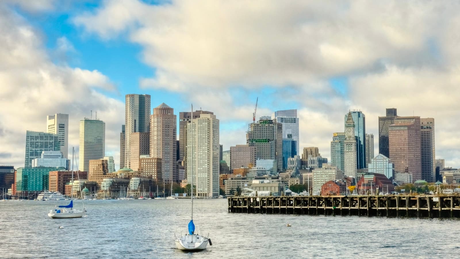 Boston's Freedom Trail — a view of a city from the water