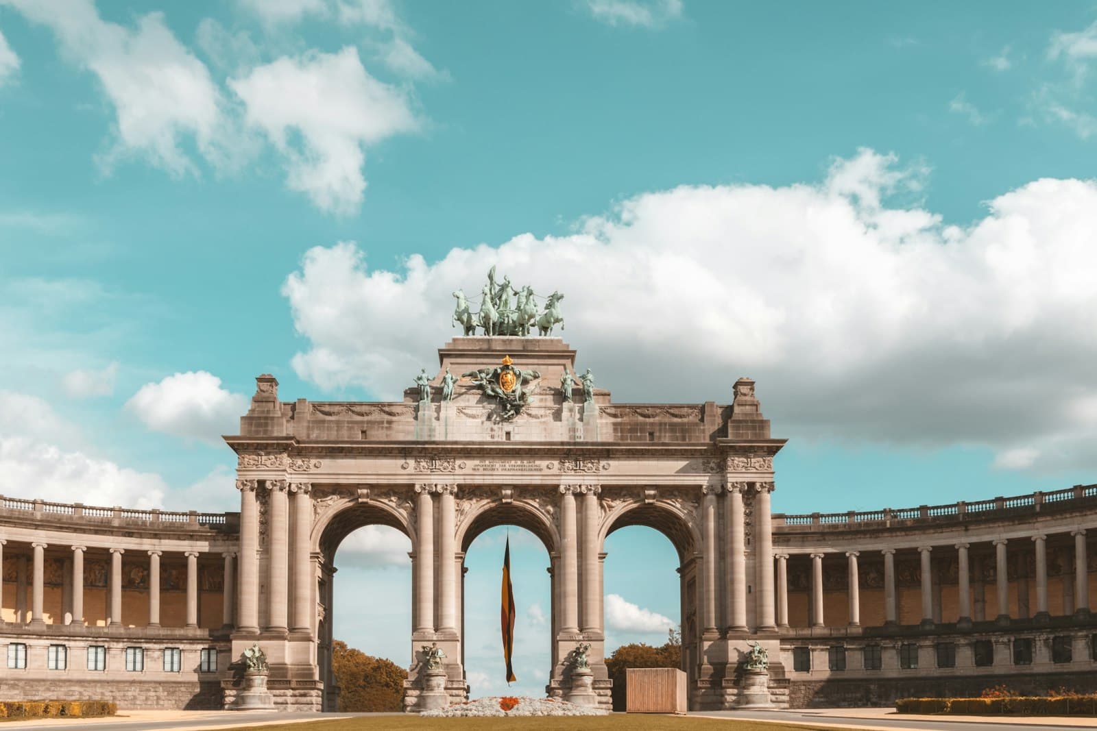 Brussels — brown concrete gate