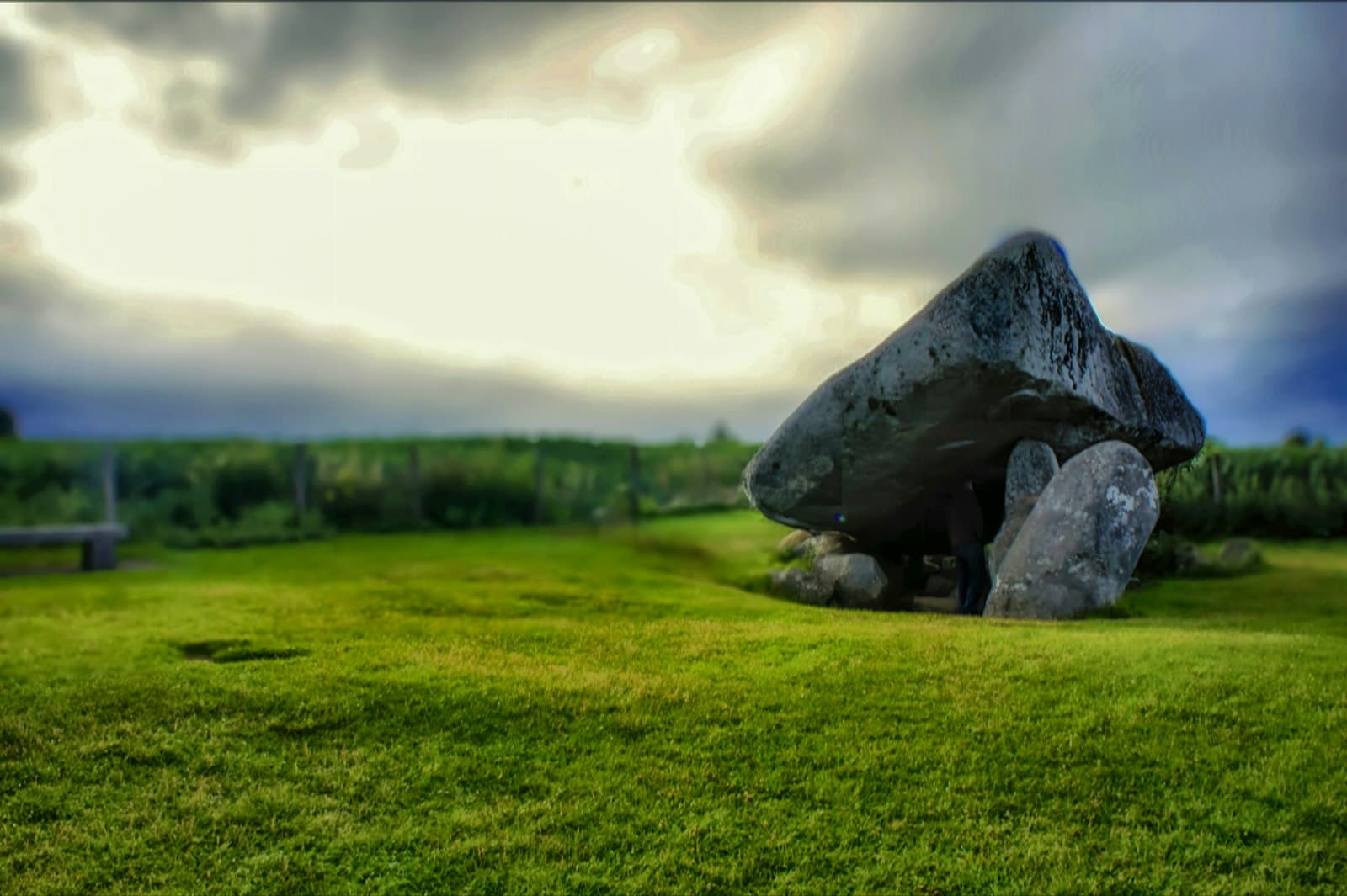 Carlow — a large rock sitting on top of a lush green field