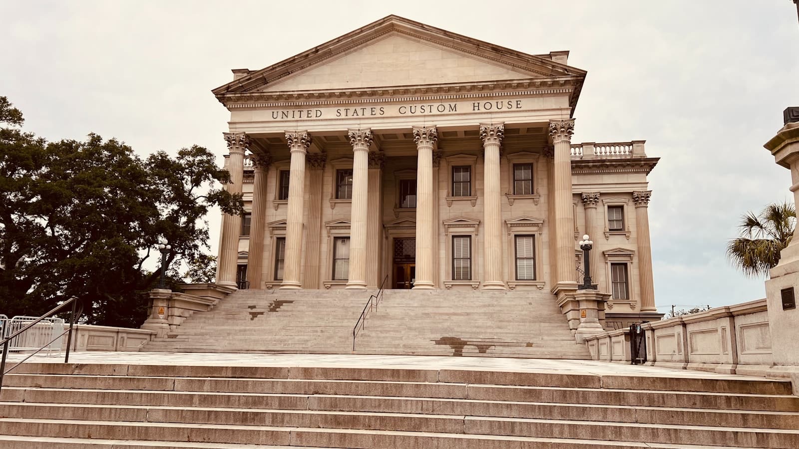 Charleston — a large building with columns and steps leading up to it
