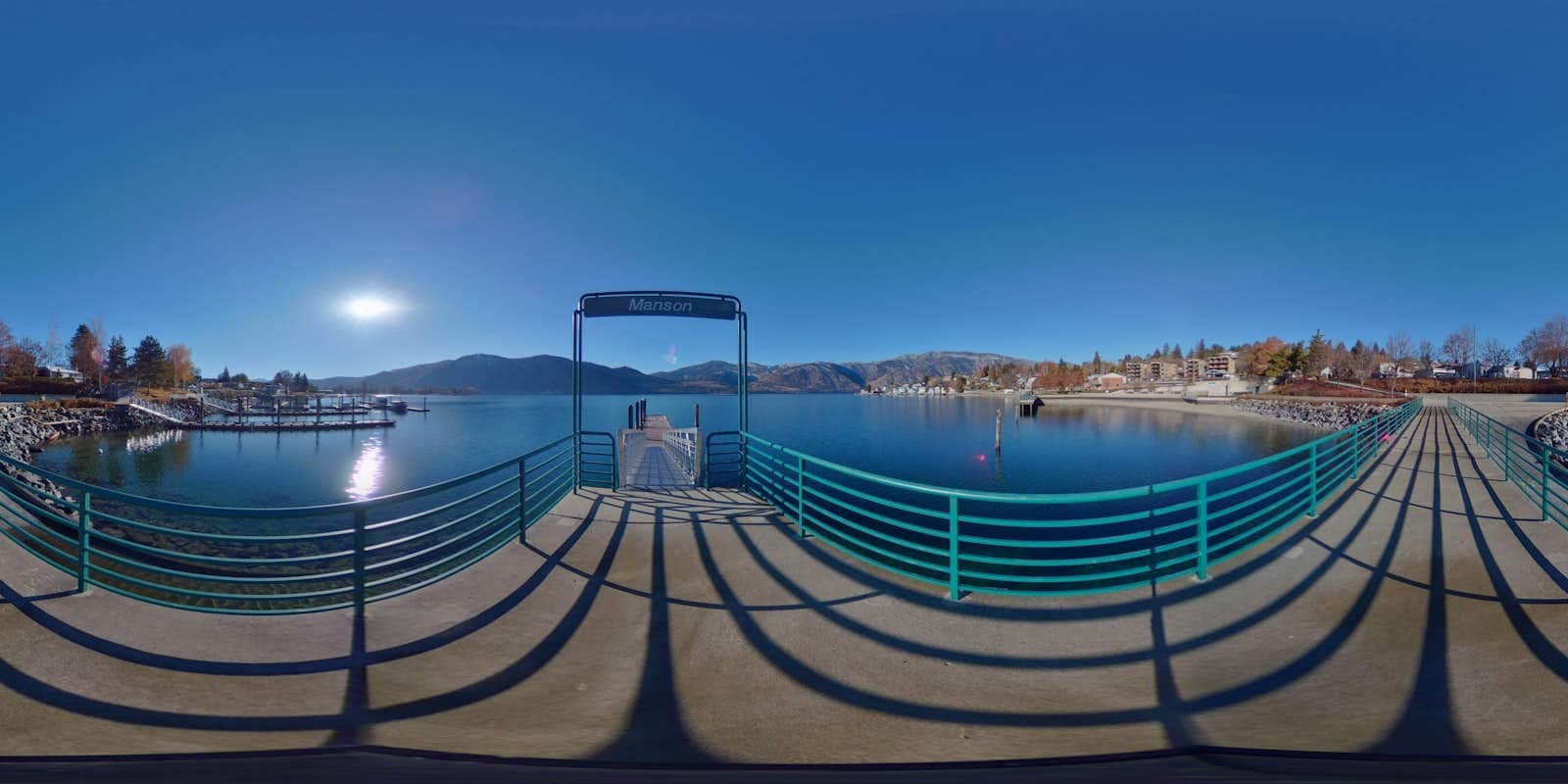 Chelan — blue and gray docks