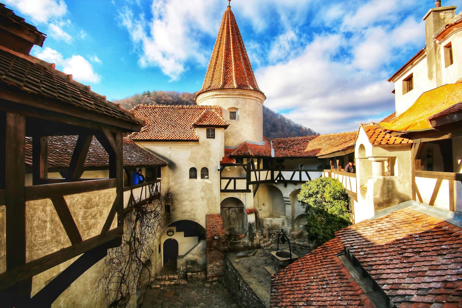 Cisnădie — top view of village roofs