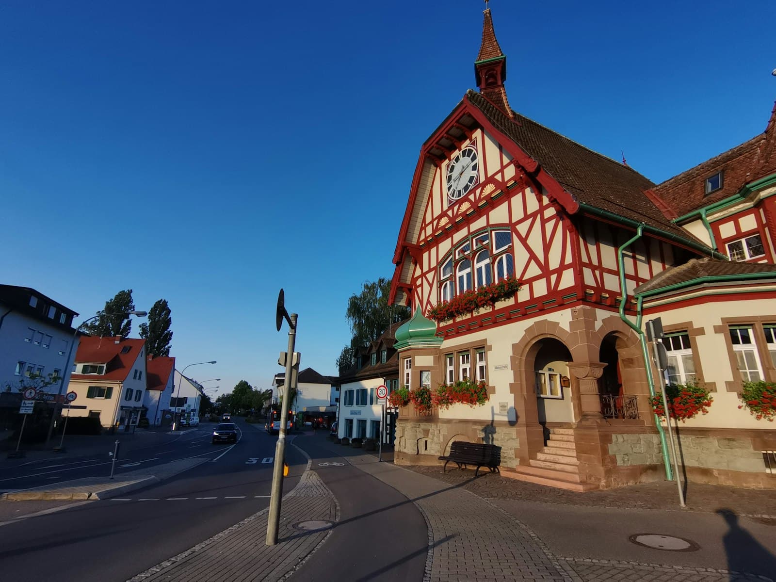 Konstanz — a large building with a clock on the top of it