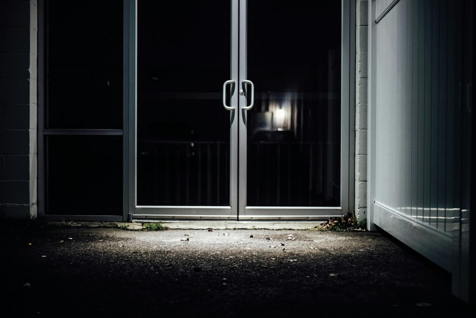Conway — white wooden framed glass door