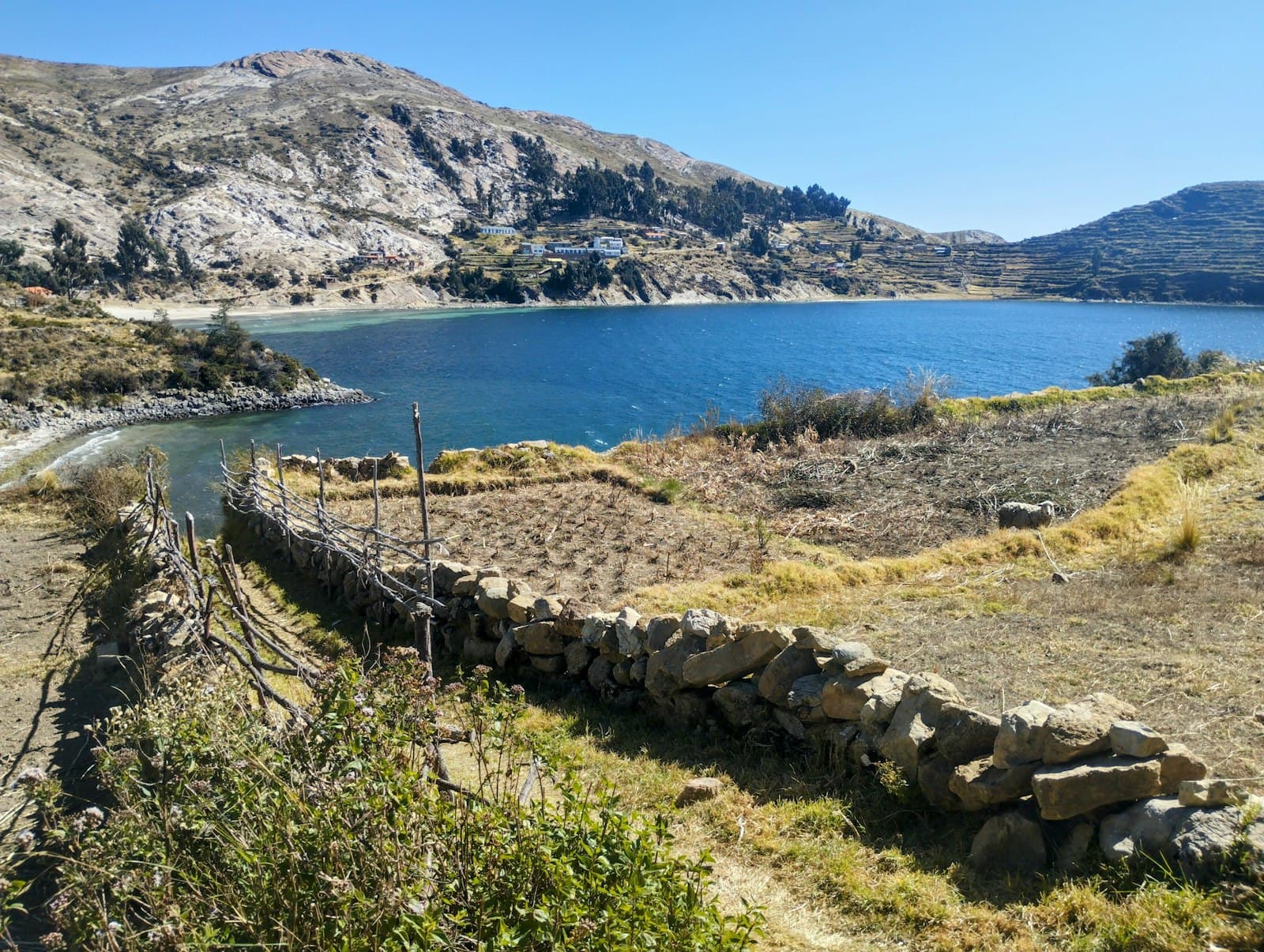 Copacabana — A large body of water surrounded by mountains