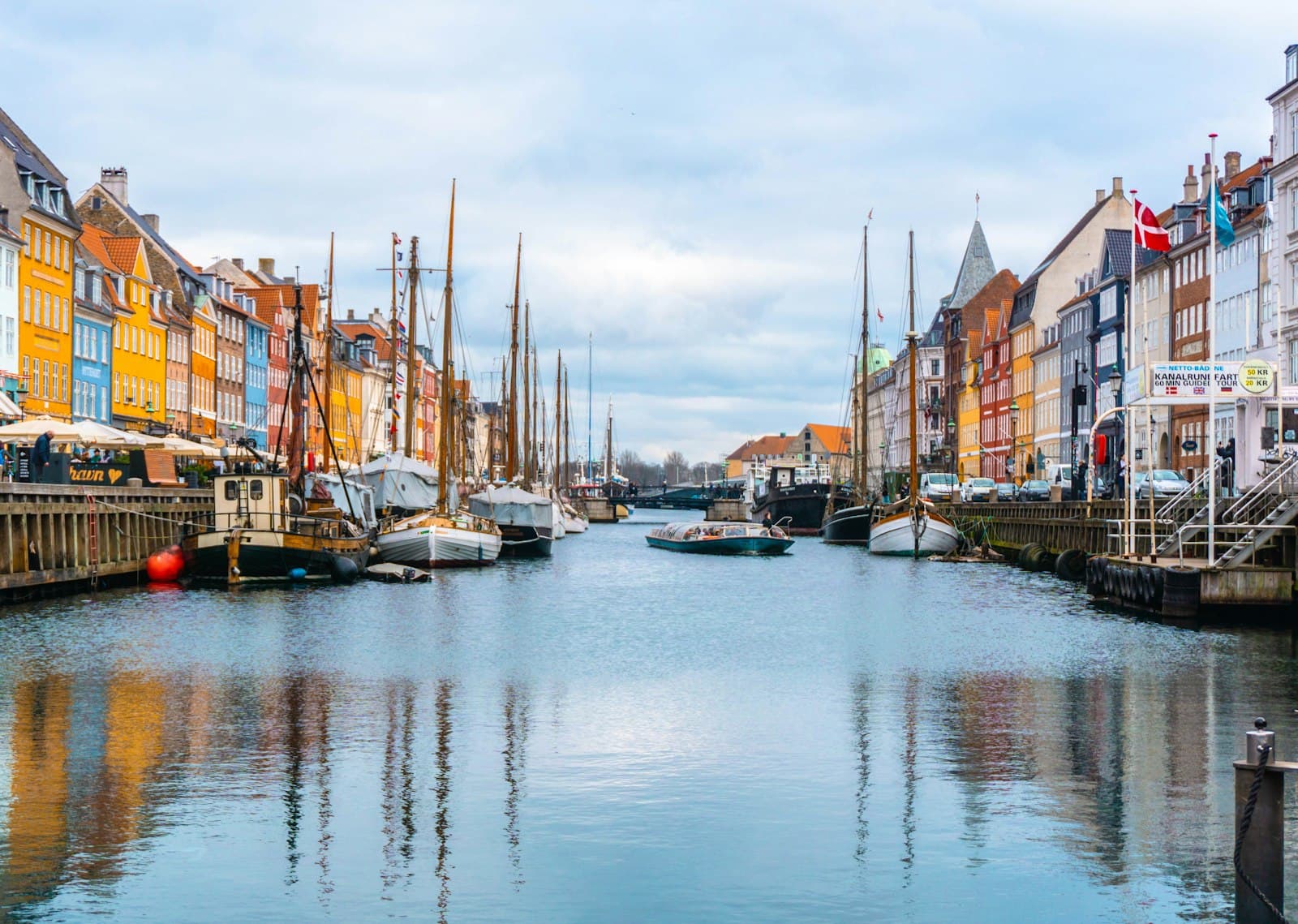 Copenhagen — boats in canal in Denmark during daytime
