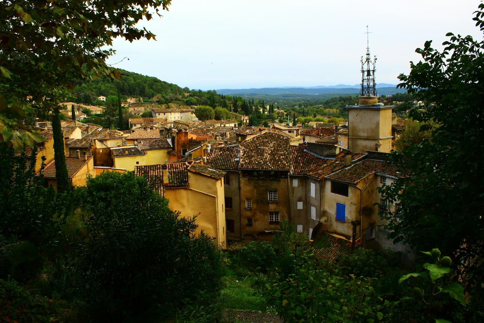 Cotignac — a view of a village from the top of a hill
