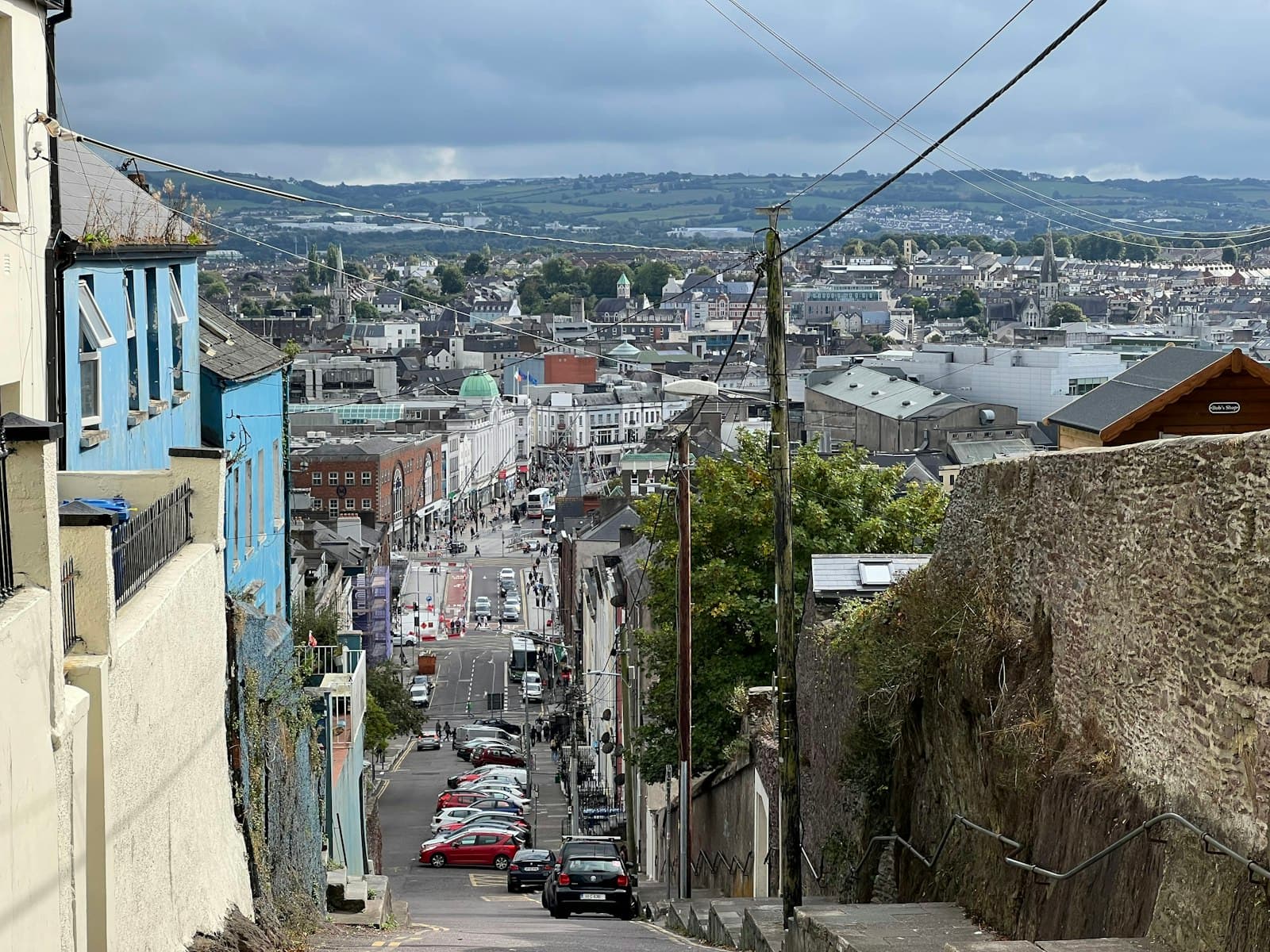 Dalkey — a street with cars and buildings on the side