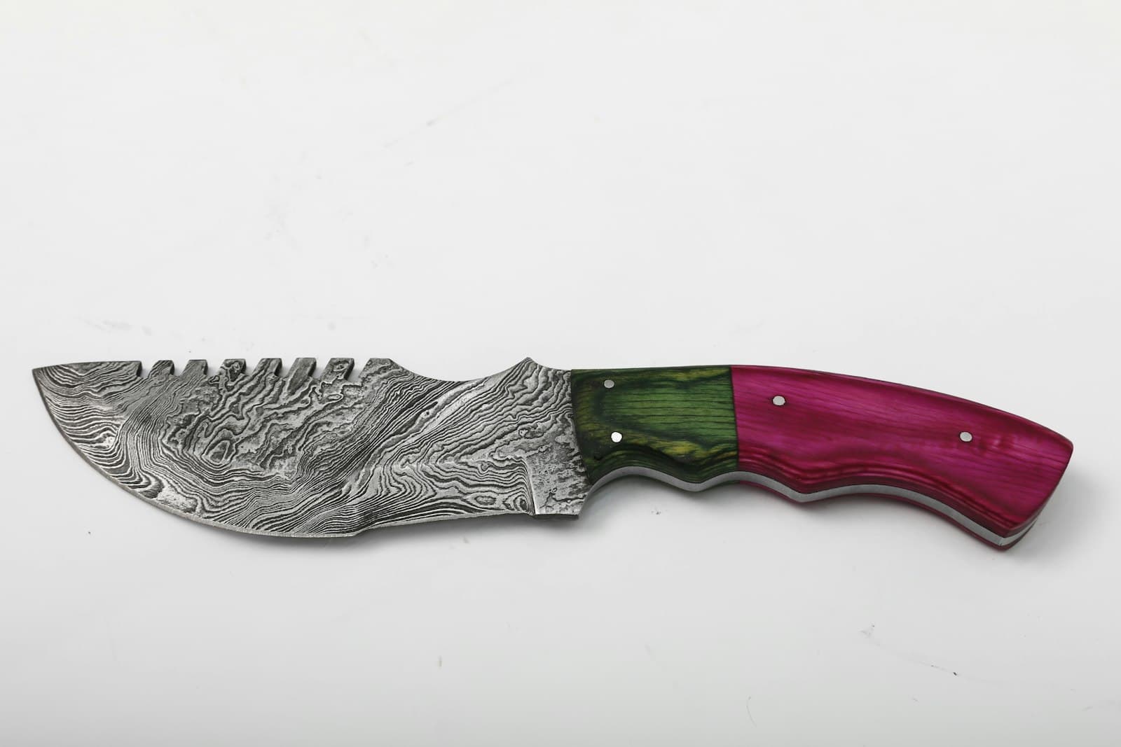 Damascus — Damascus steel knife with colorful handle