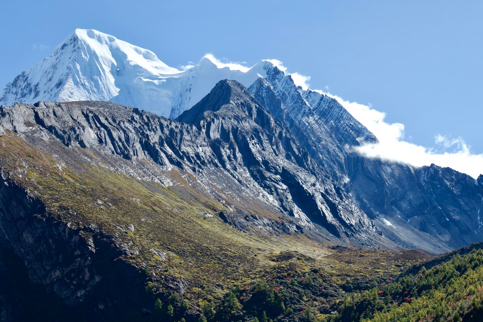 Daocheng — a mountain with snow