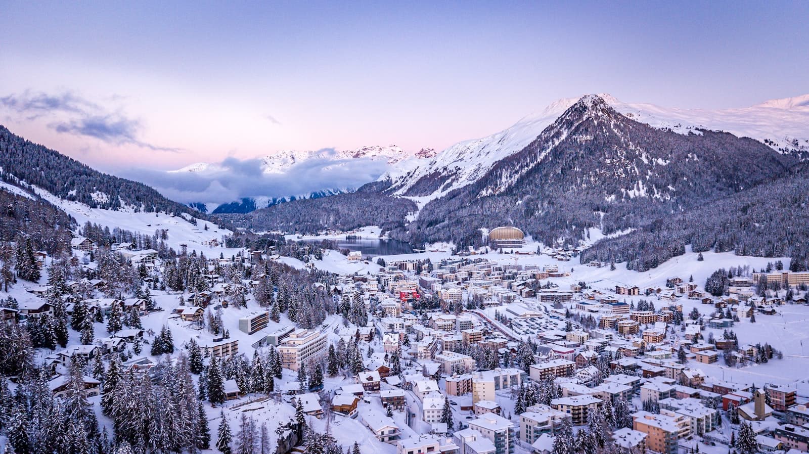 Davos — white and black mountain under blue sky during daytime