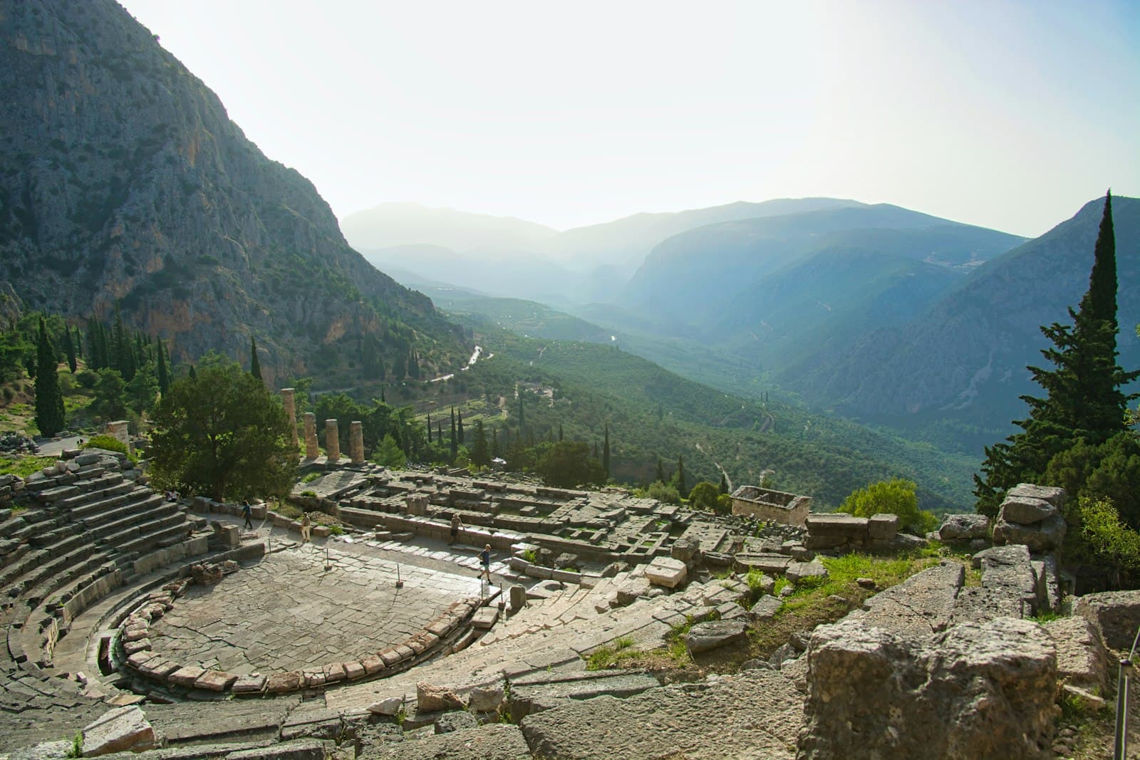 Delphi — a view of the ruins of a roman theatre