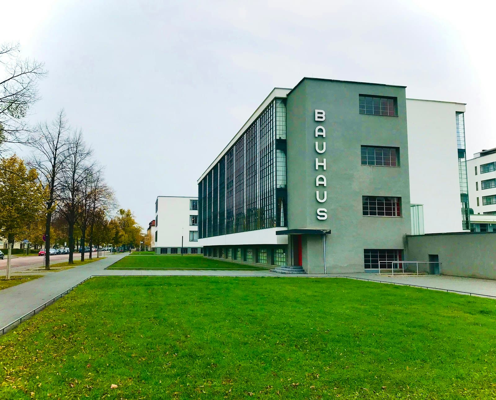 Dessau — a building with a green lawn