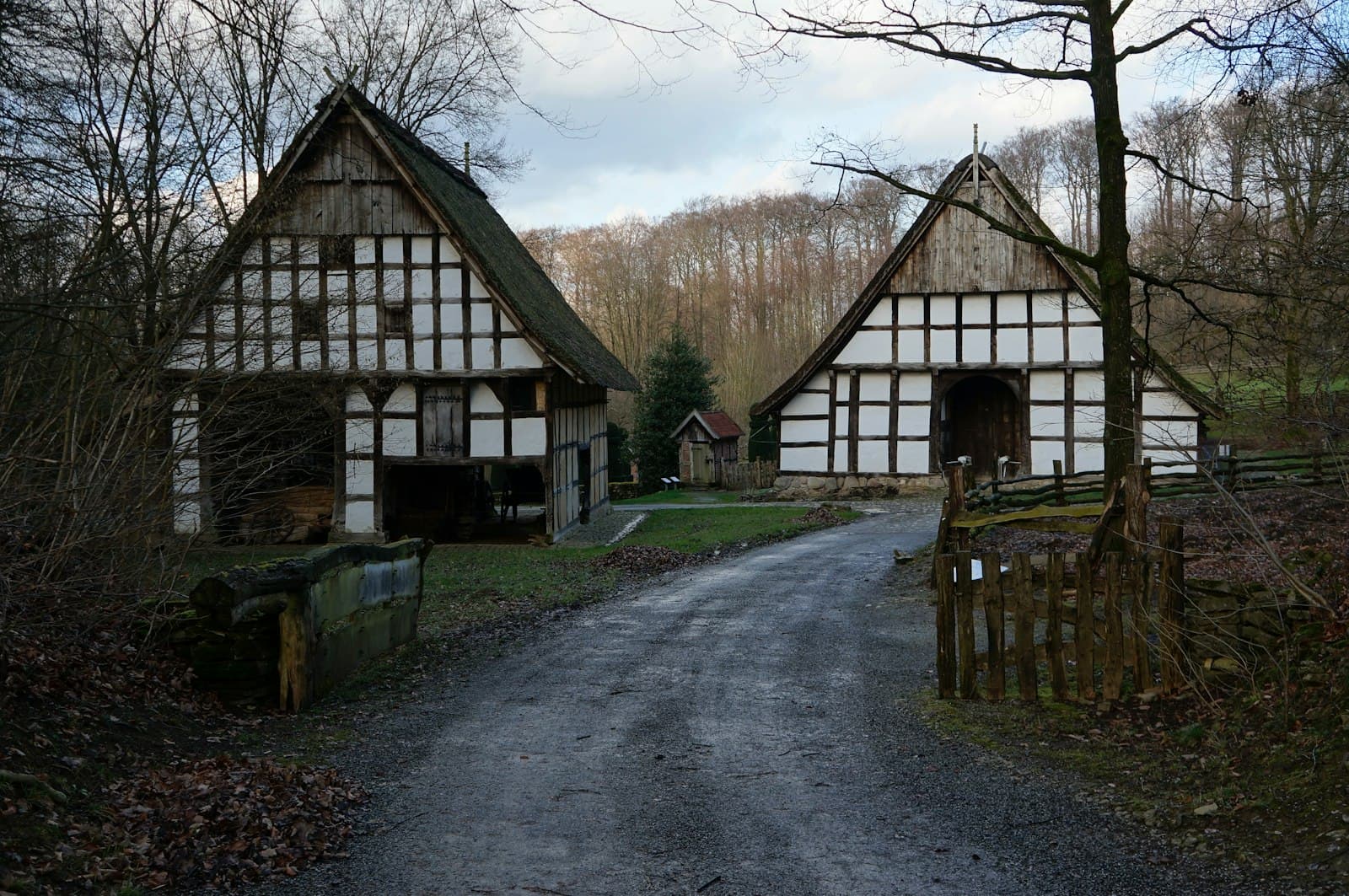 Detmold — brown wooden house near trees and mountain during daytime