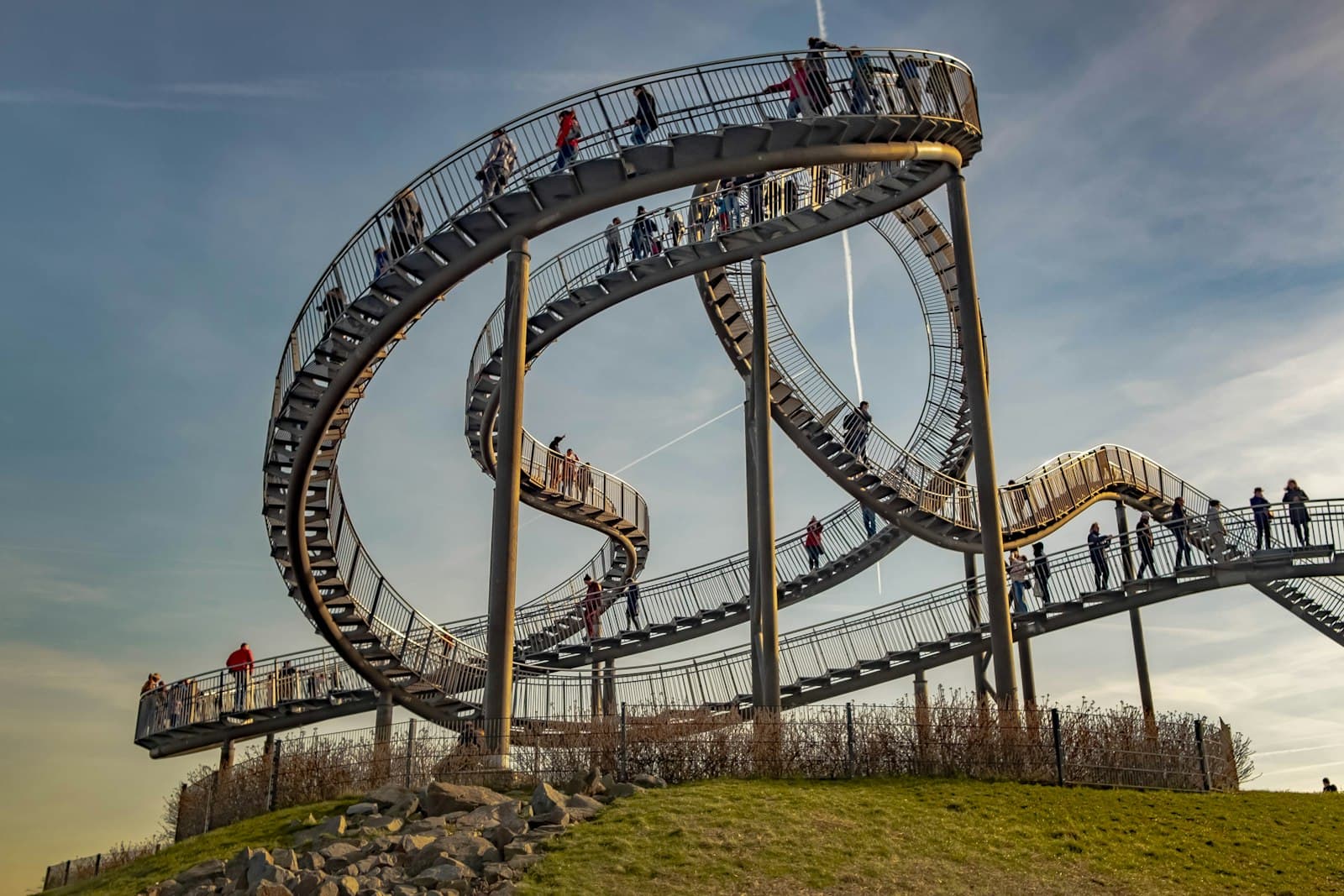 Duisburg — white and red roller coaster