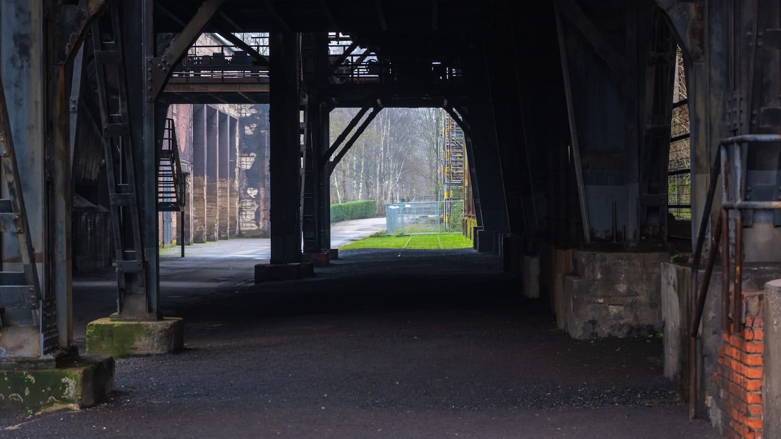 Duisburg — A view of a bridge from the side of the road