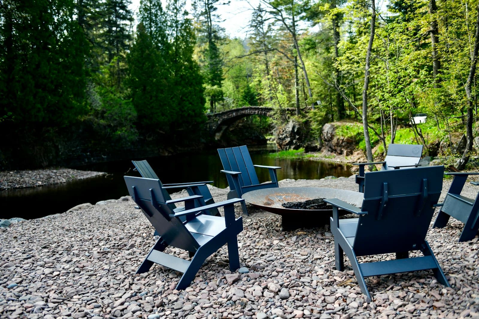 Duluth — a group of chairs sitting around a fire pit