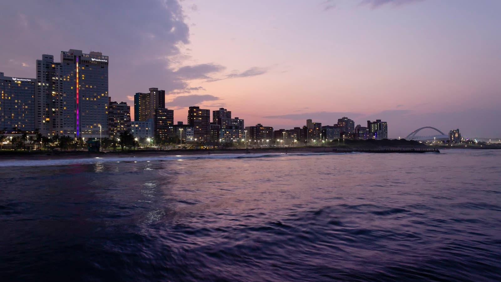 Durban — panoramic photo of lighted buildings