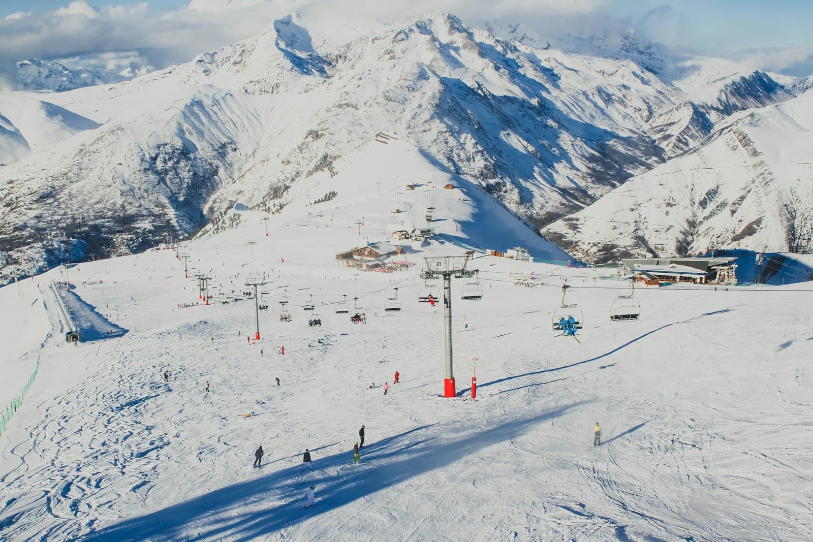 Entrevaux — mountain covered with snow during daytime