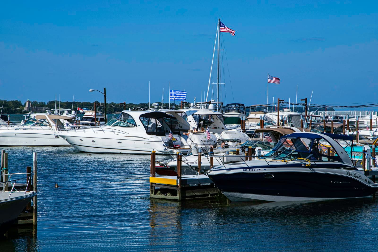 Erie — a marina filled with lots of boats on top of water