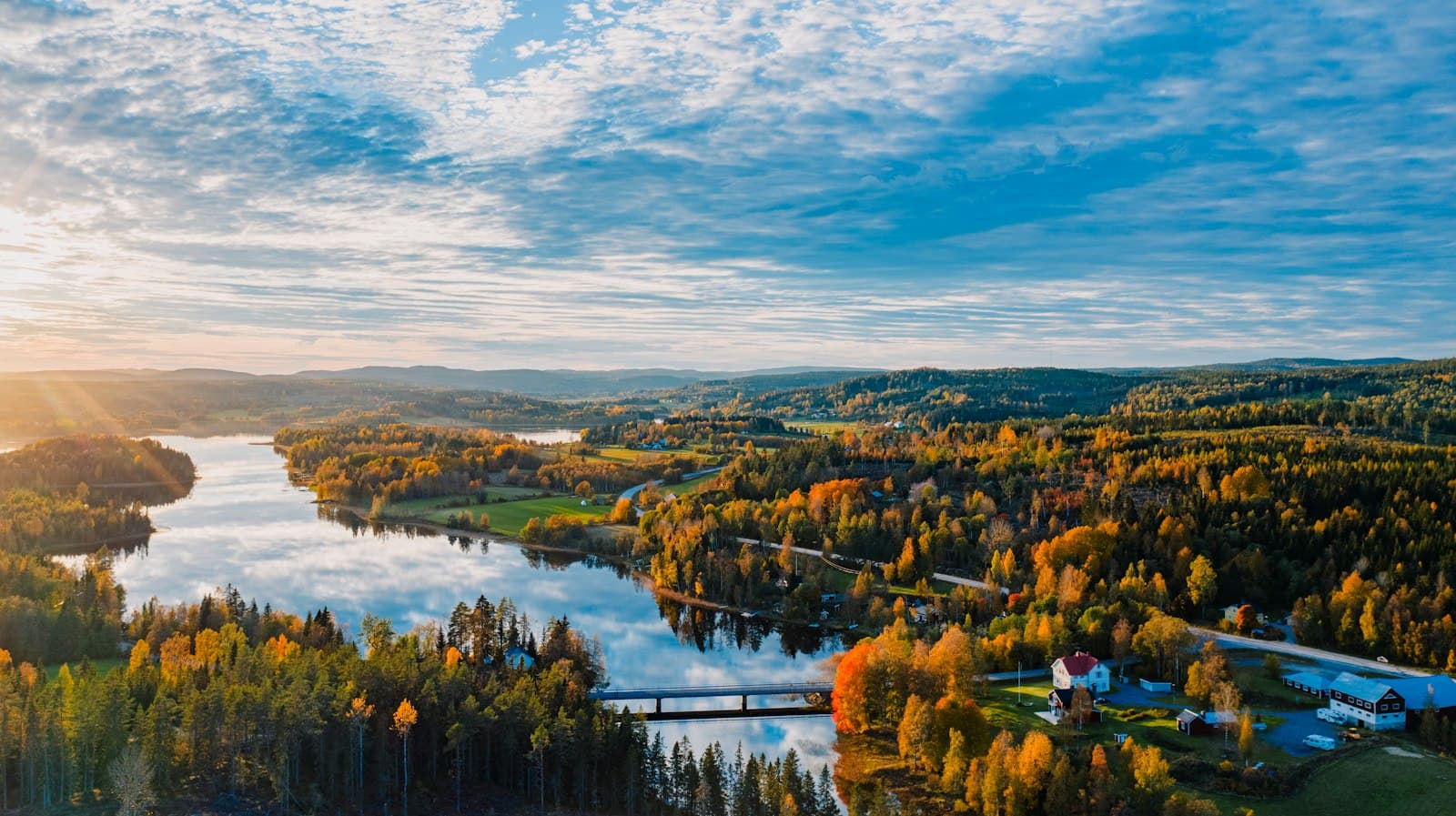 Falkenberg — an aerial view of a lake surrounded by trees