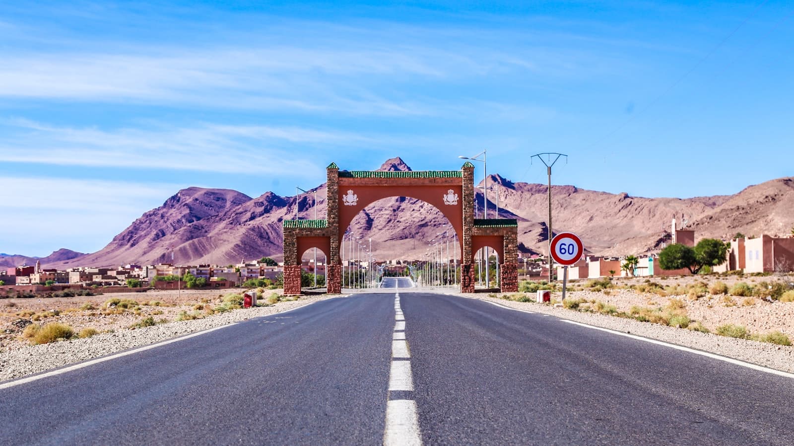 Figuig — brown and green arch bridge