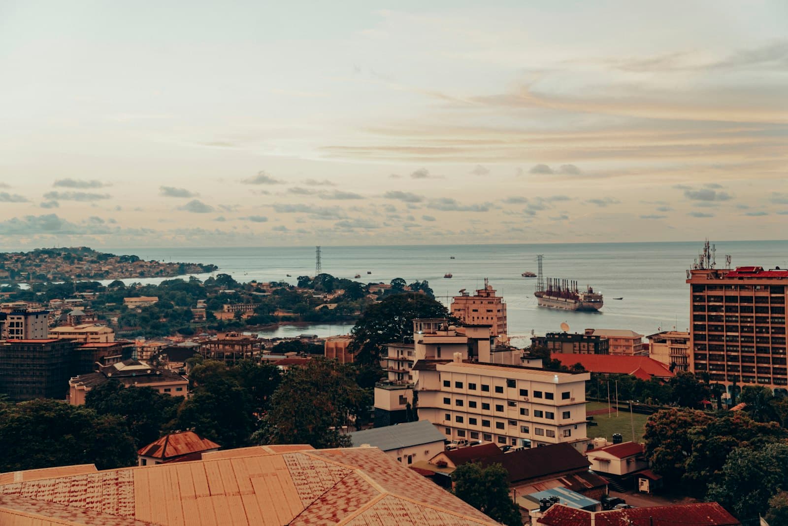 Freetown — a view of a city and a body of water