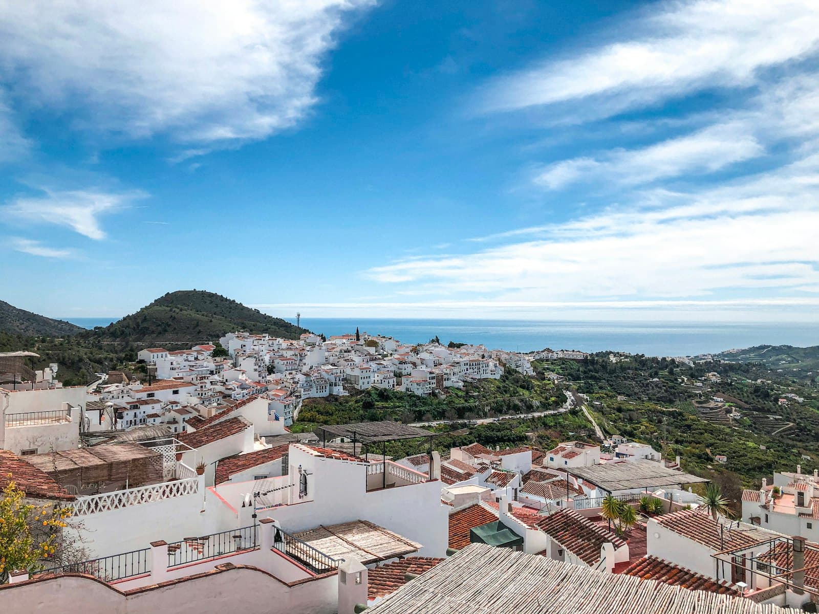 Frigiliana — aerial view of city buildings during daytime