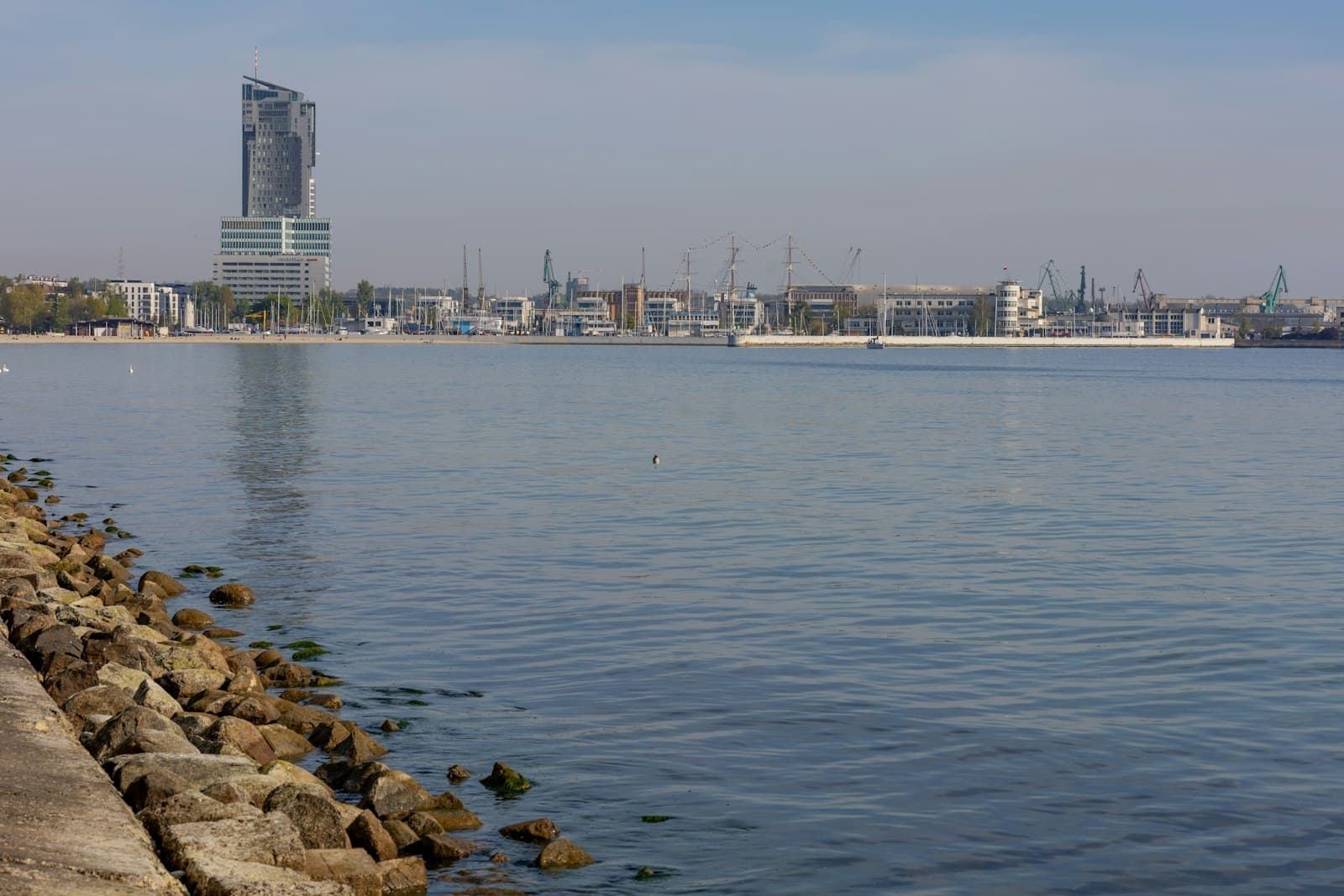 Gdynia — a body of water with a city in the background