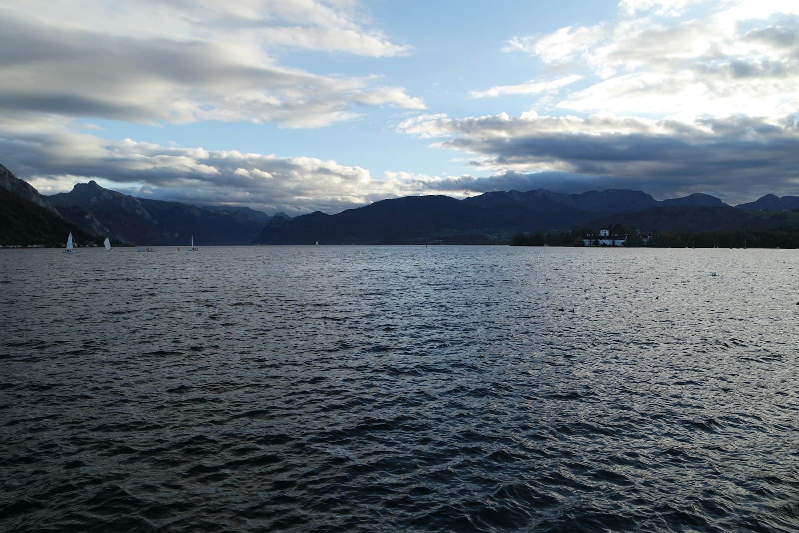 Gmunden — a body of water with mountains in the background