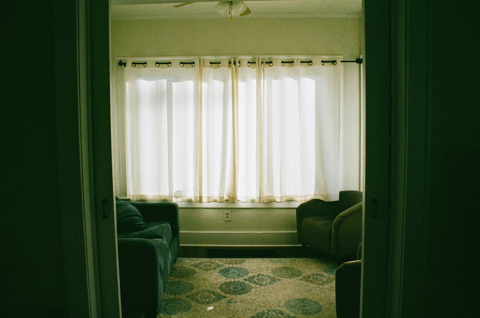 Grand Rapids — white window curtain on window