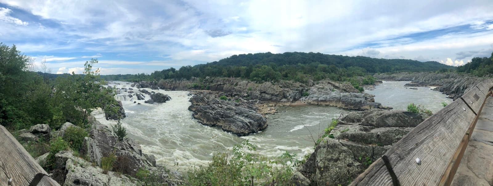 Great Falls — green trees beside river under white clouds during daytime